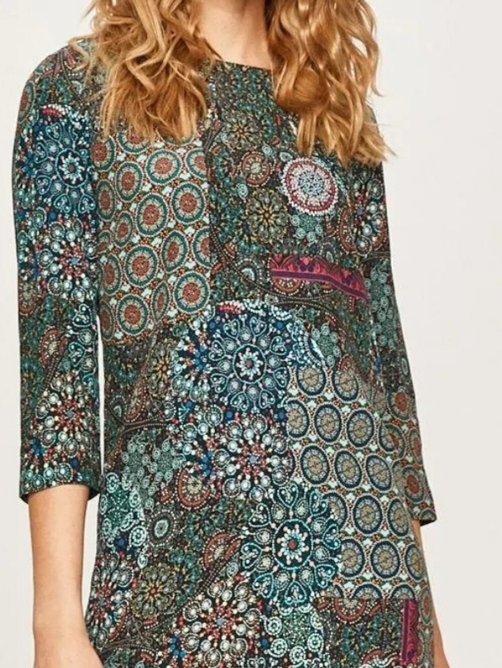 Desigual "Maritsa" Patchwork Mandala Boho Dress – Size Medium – NWOT